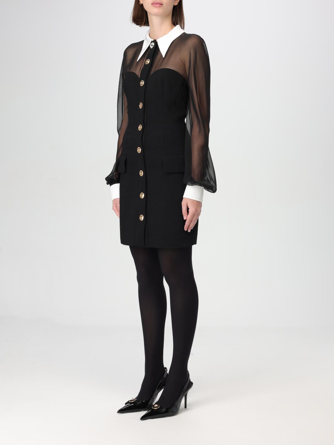 Panelled bustier mini dress - Black