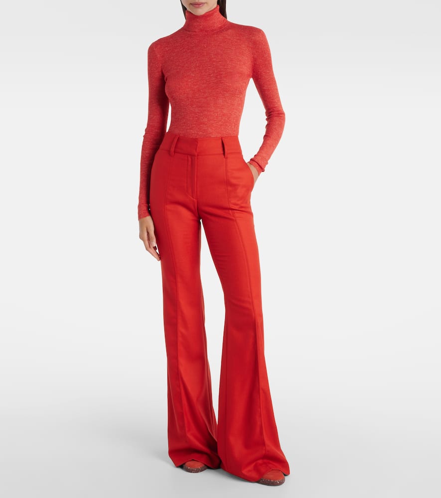 Rhein wool and cashmere flared pants