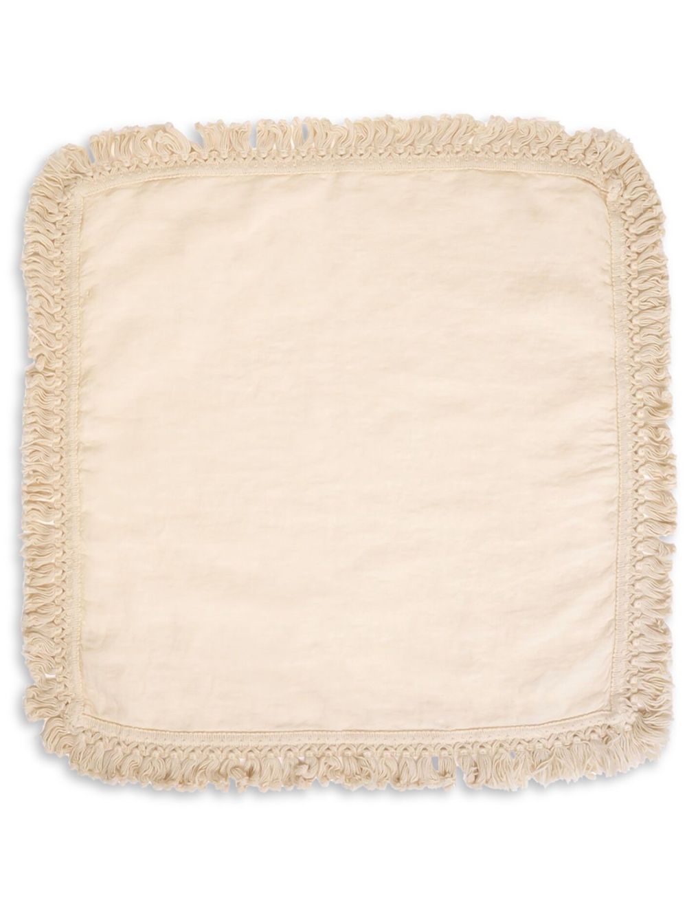 Set-of-two fringed linen napkins - Neutrals