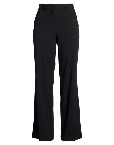 Woman Pants Black Size 12 Polyester, Viscose, Elastane
