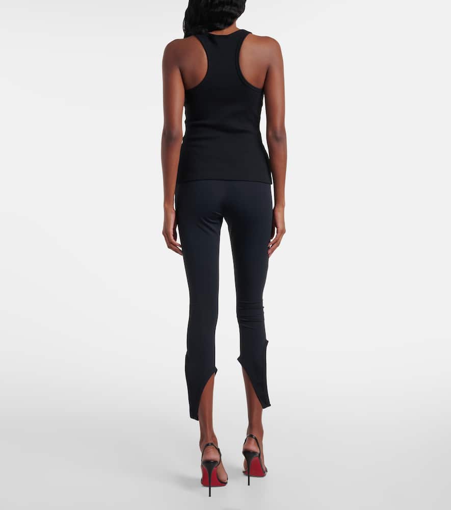 Courrèges Ribbed-knit cotton tank top