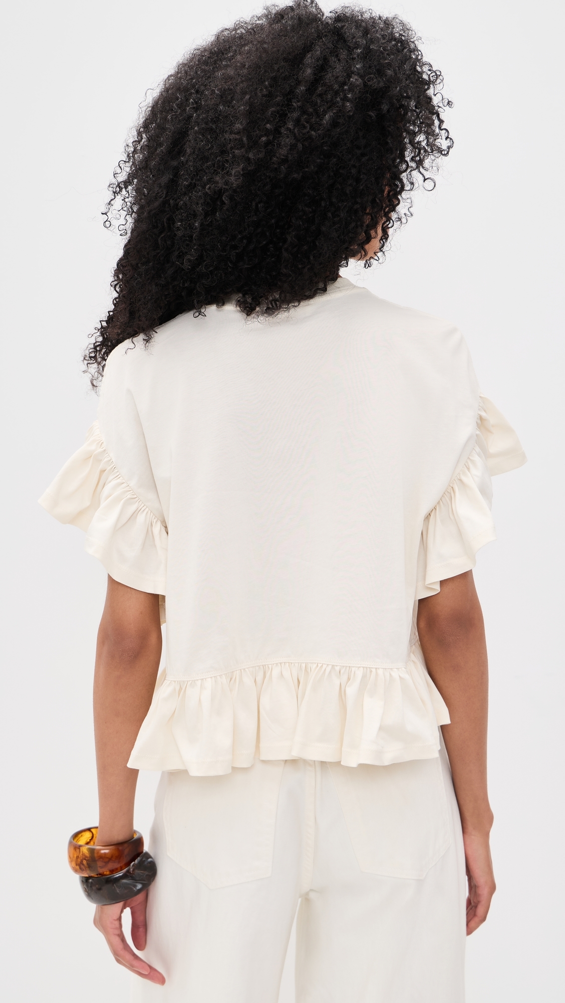 Mariana Peplum Top Cowrie