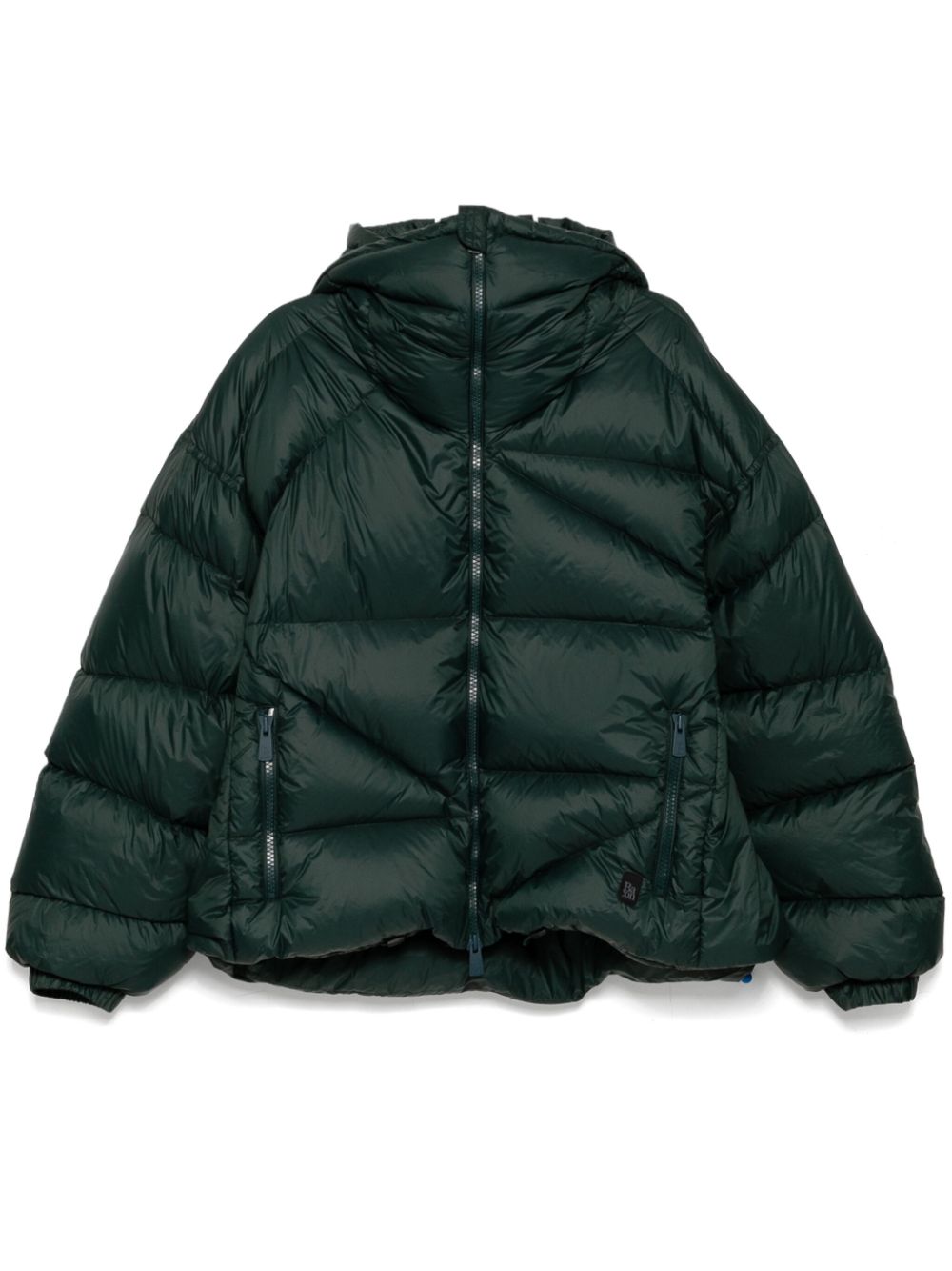 Panelled puff jacket - Green