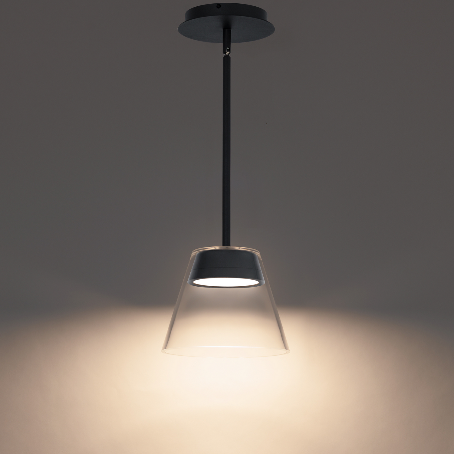 Black LED Mini Pendant from the Chandra Collection