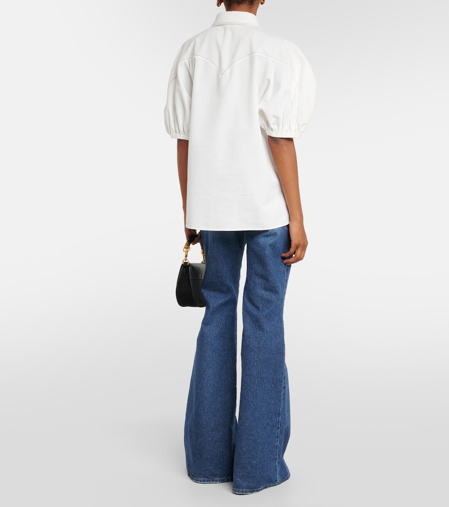Chloé Puff-sleeve cotton blouse