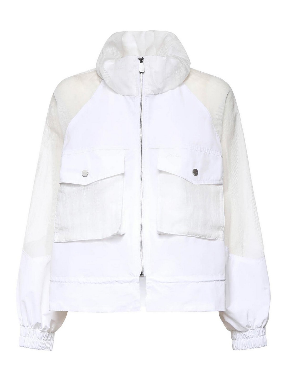 Technical jacket with sheer inserts - M