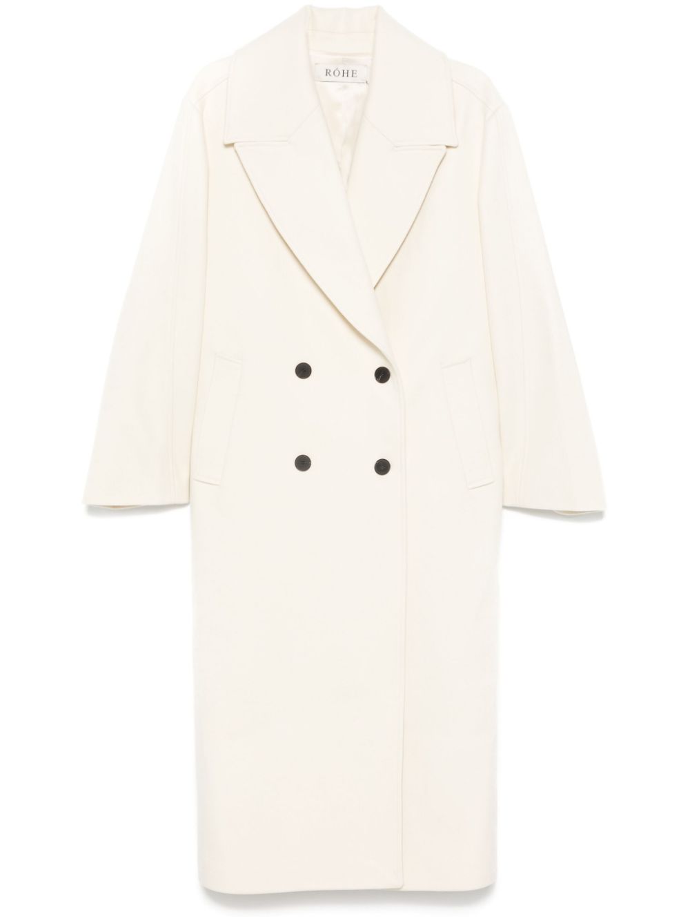 Double-breasted coat - White