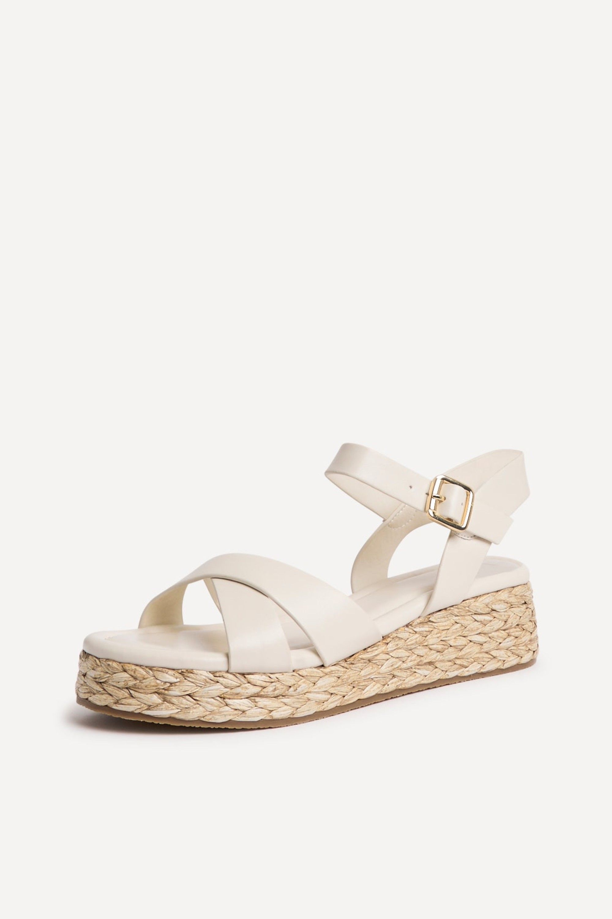 Linzi Magnolia Ivory Flatform Sanda