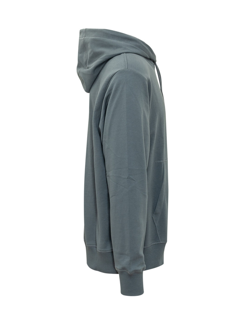 Grey Solid Hood Sweatshirt