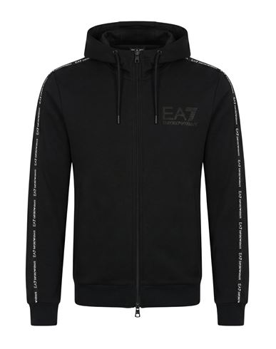 Man Sweatshirt Black Size XL Polyester, Viscose, Elastane