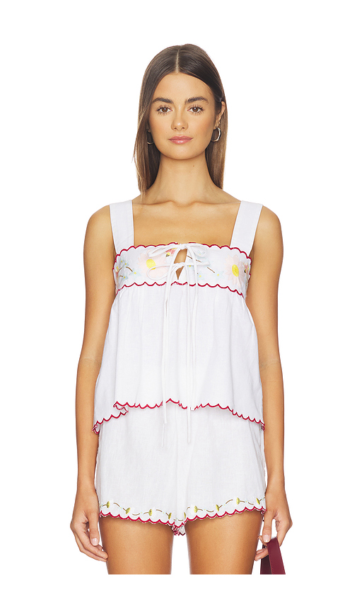 Ciao Lucia Ander Top in White. L. Also in M, S, XL