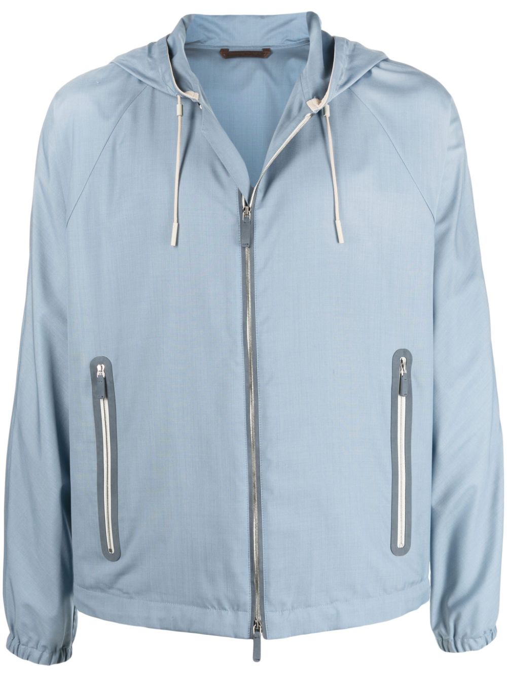 Zip-front shell jacket - Blue