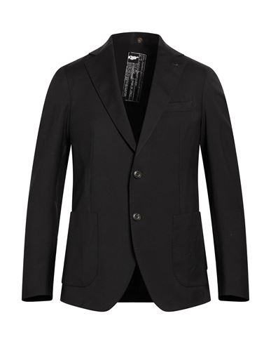 Man Blazer Black Size 38 Viscose, Polyester, Wool, Elastane