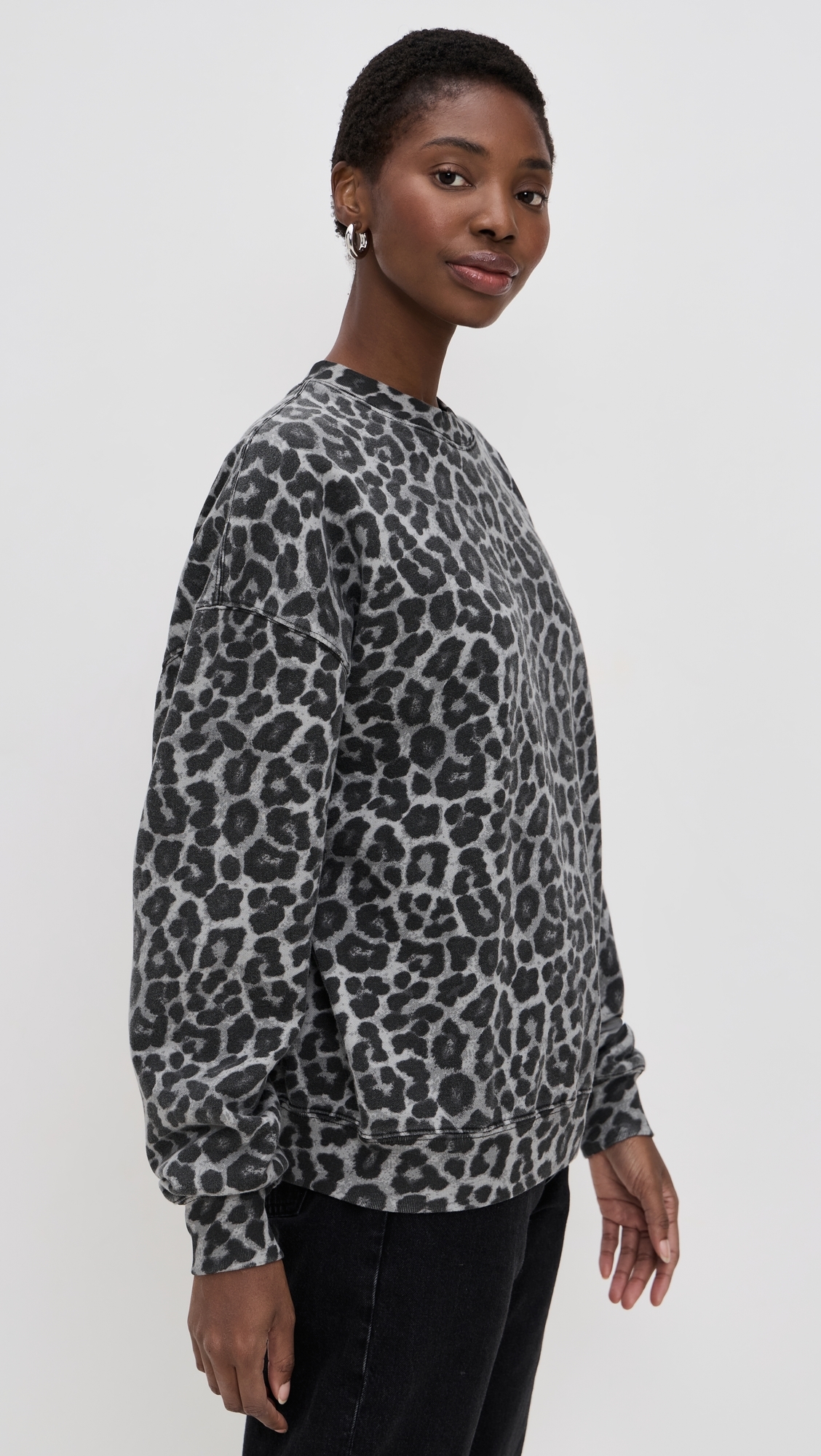 Miles Grey Leopard Sweatshirt Leopard