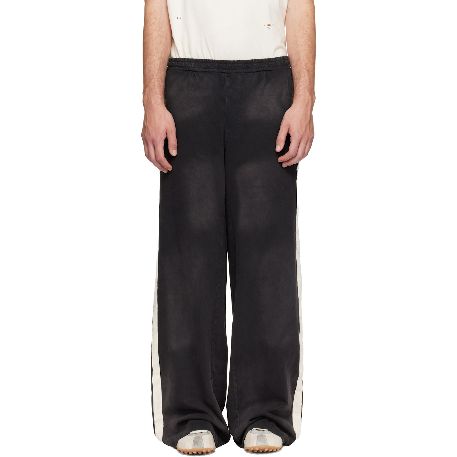 Black Striped Sweatpants