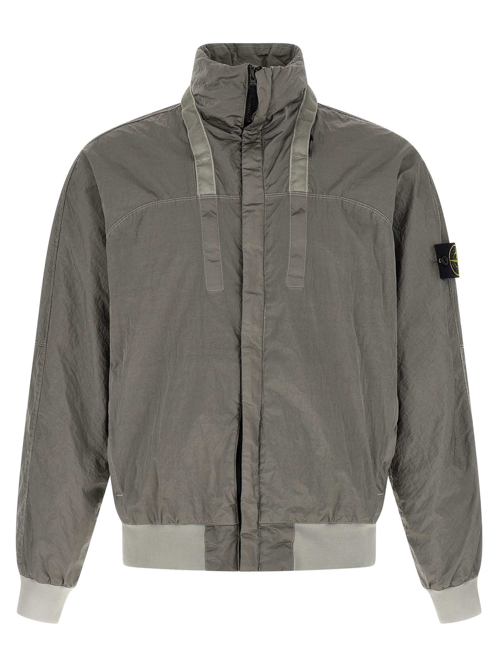 Polyamide Bomber Jacket — Gray