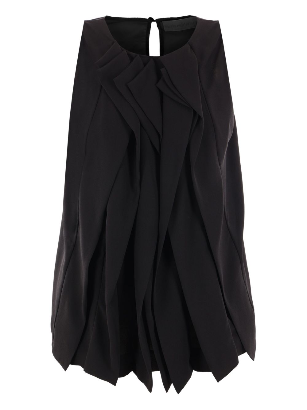 Draped crew-neck top - Black
