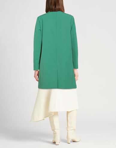 Woman Overcoat & Trench Coat Green Size 12 Polyester, Cotton