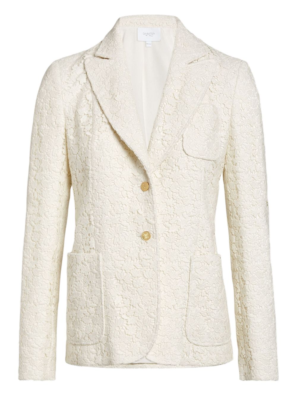 Daisy macramé blazer - White