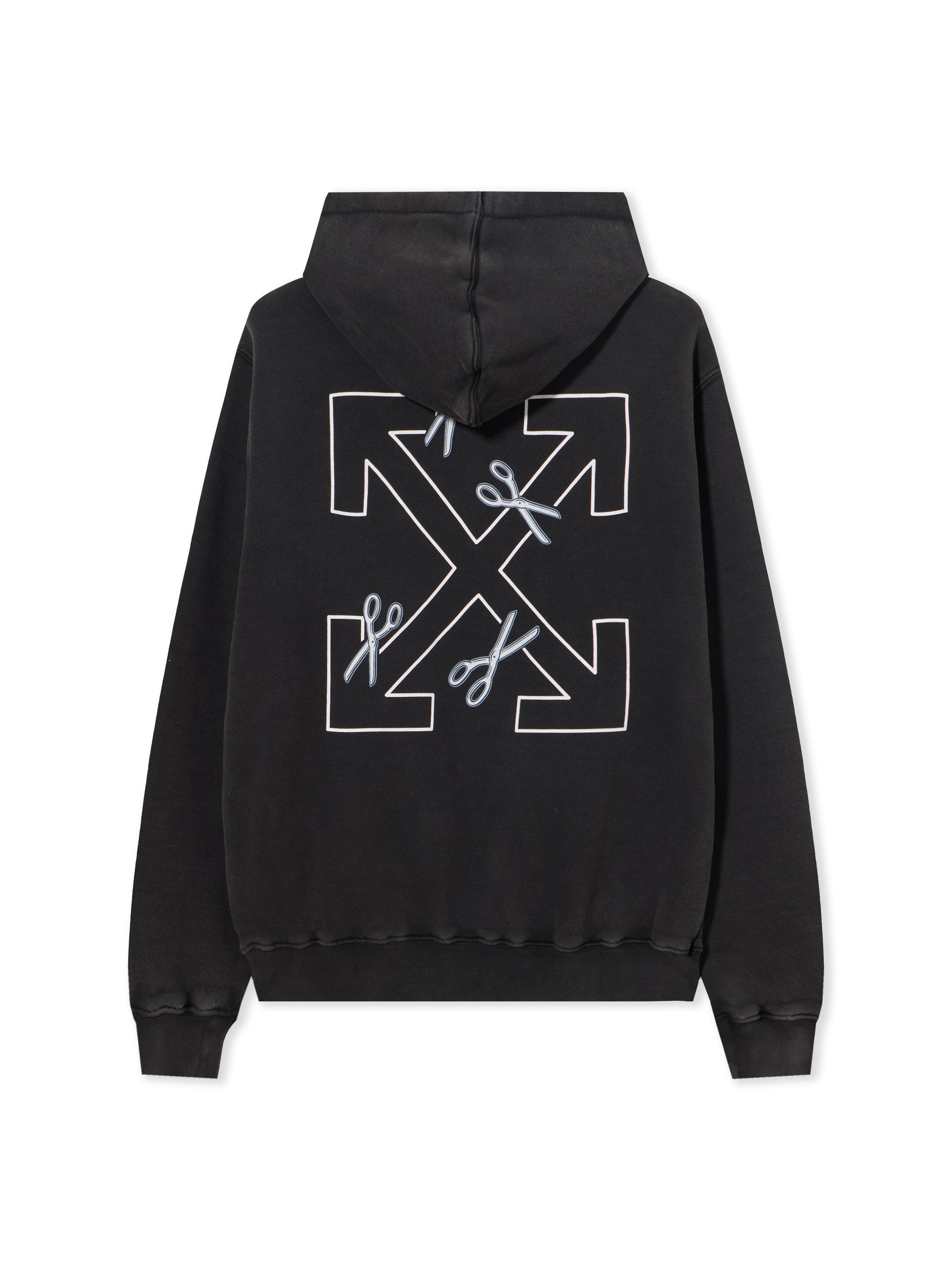 Scissor Arrow Hoodie - Female Sweatshirts Washed Black