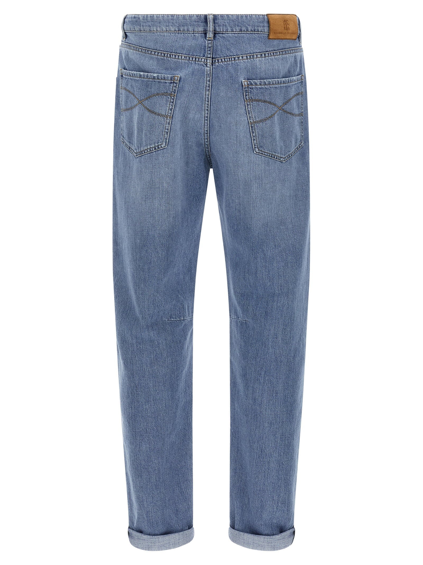 Stonewashed Denim Jeans — Blue