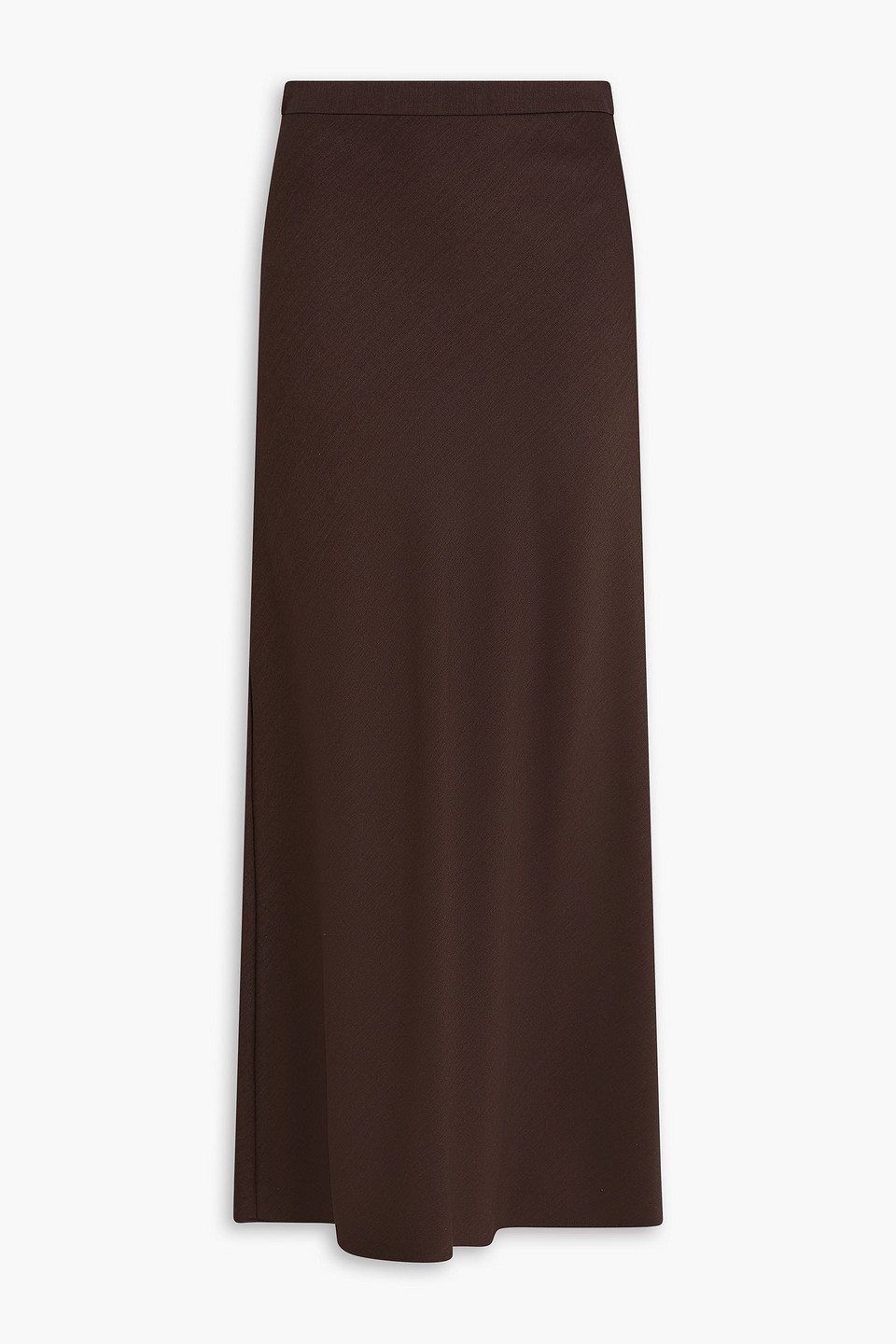 Riva wool-twill maxi skirt - Brown - UK 16
