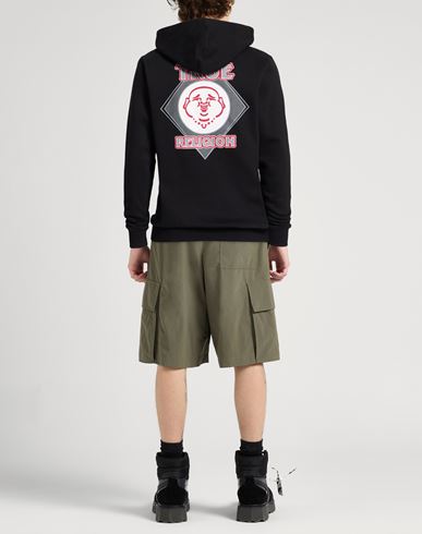 Man Sweatshirt Black Size L Cotton, Polyester