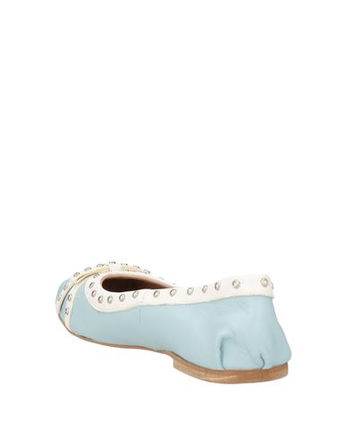 Woman Ballet flats Sky blue Size 6 Leather