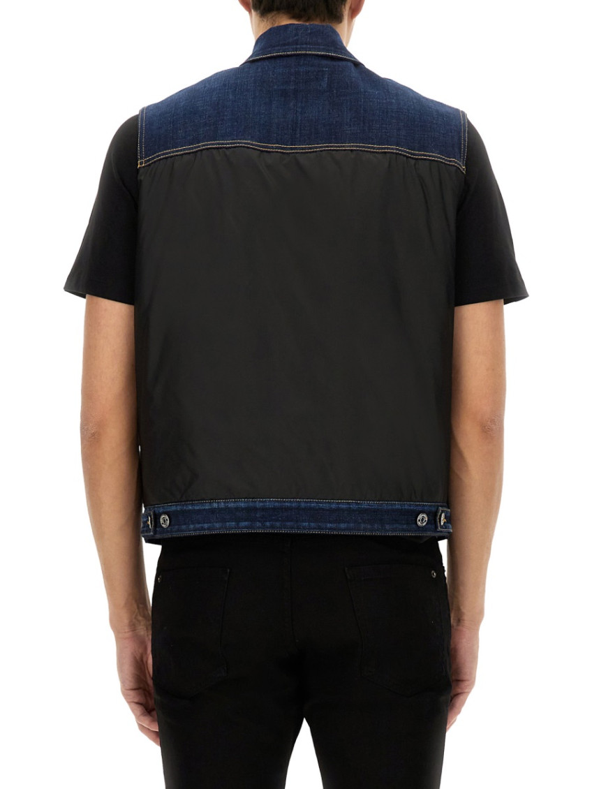 Dsquared2 Men's Puffer Vest in Denim | Size 50 | S74FB0336 Color S30664963