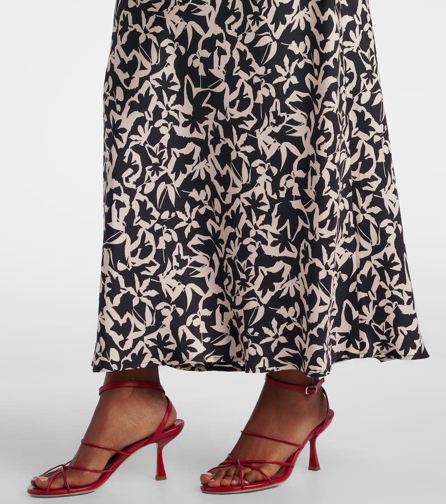 Valencia printed silk twill maxi dress