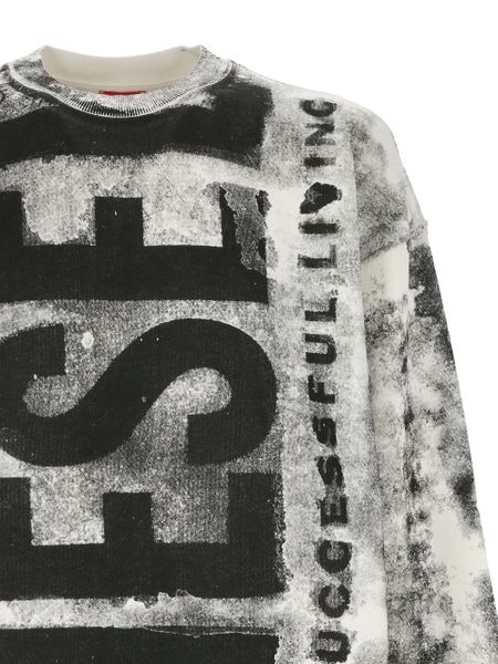 Diesel S-Bunt-Bisc Logo Printed Crewneck Sweatshirt