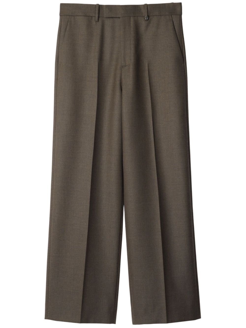 Wool tailored trousers - Brown