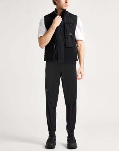Man Pants Black Size XXL Polyester, Elastomultiester