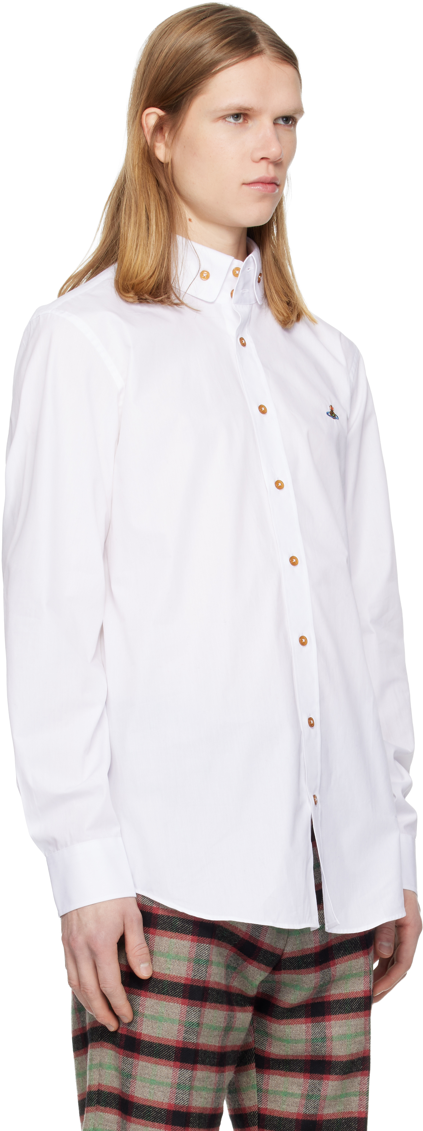White Two Button Krall Shirt