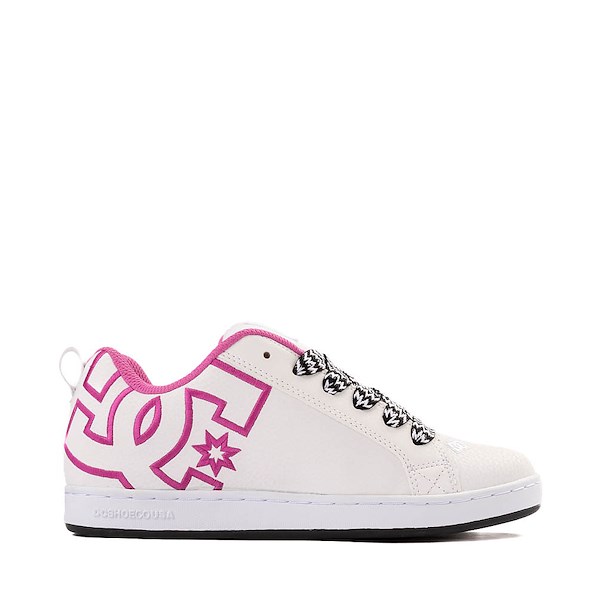 Womens DC Court Graffik Skate Shoe - White / Pink