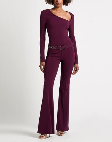 Woman Jumpsuit Plum Size L Polyester, Elastane
