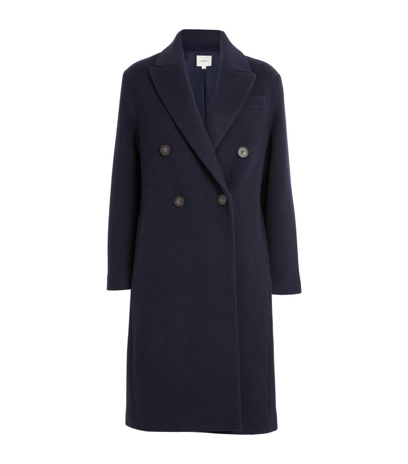 Wool-Blend Double-Breasted Coat
