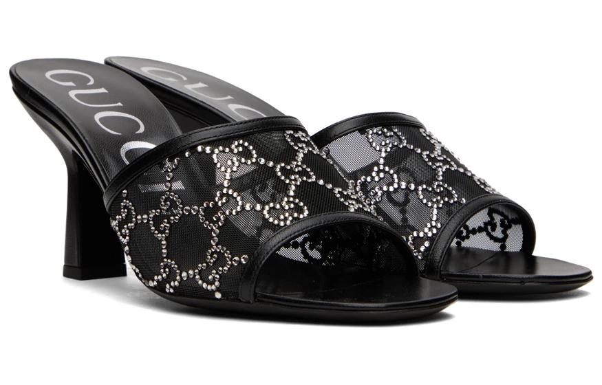 (WMNS) GG Mid-Heel Slide Sandal 'Black'