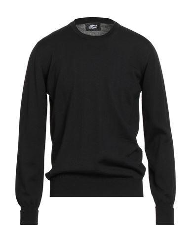 Man Sweater Black Size 48 Merino Wool