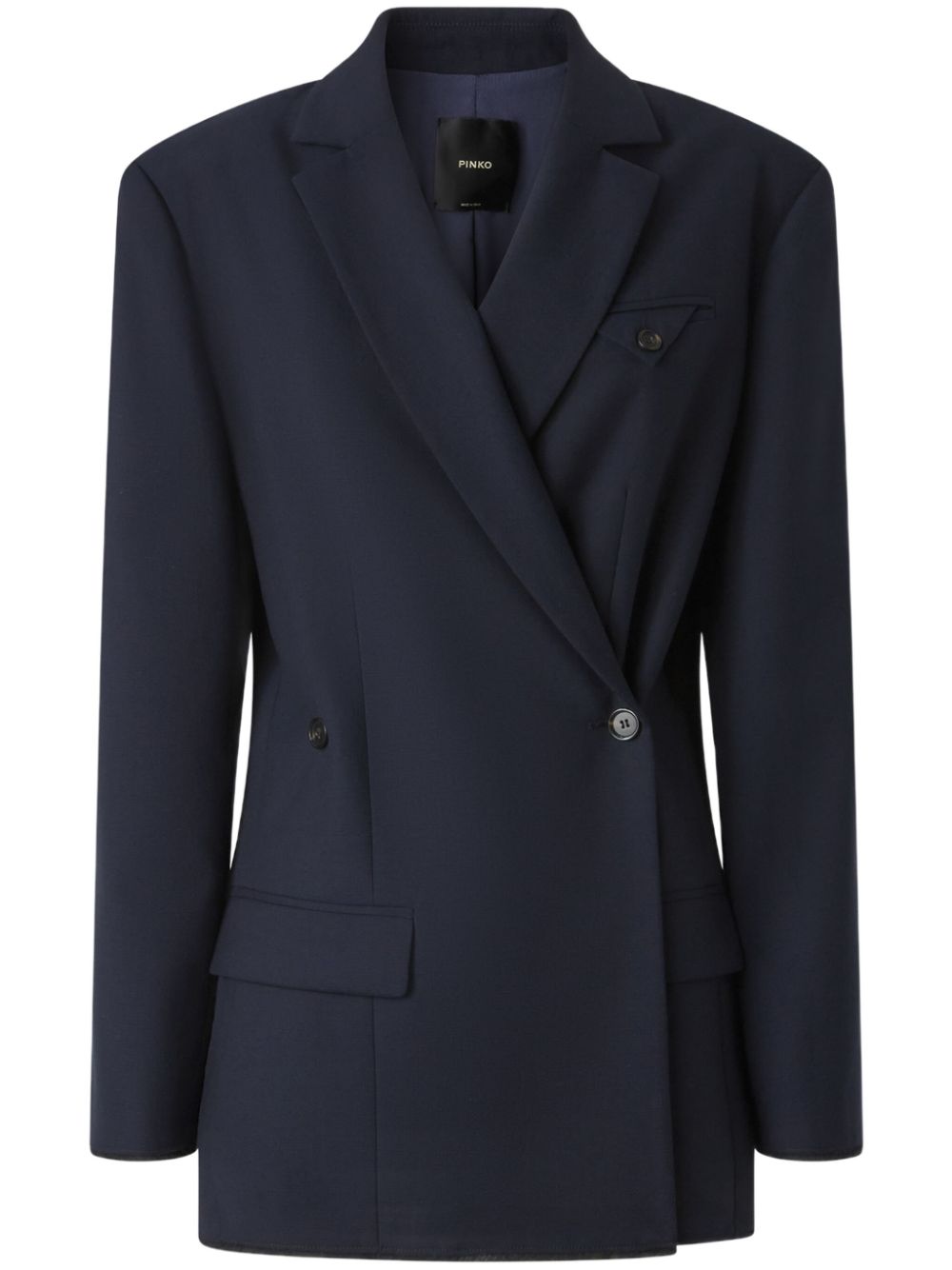 Mélange-effect blazer - L67 BROWN WATER BOTTLE
