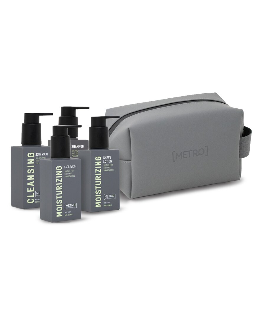 Travel Size 100ml Toiletries - Amino Acid Shampoo, Body Wash, Face Wash & Shave Lotion