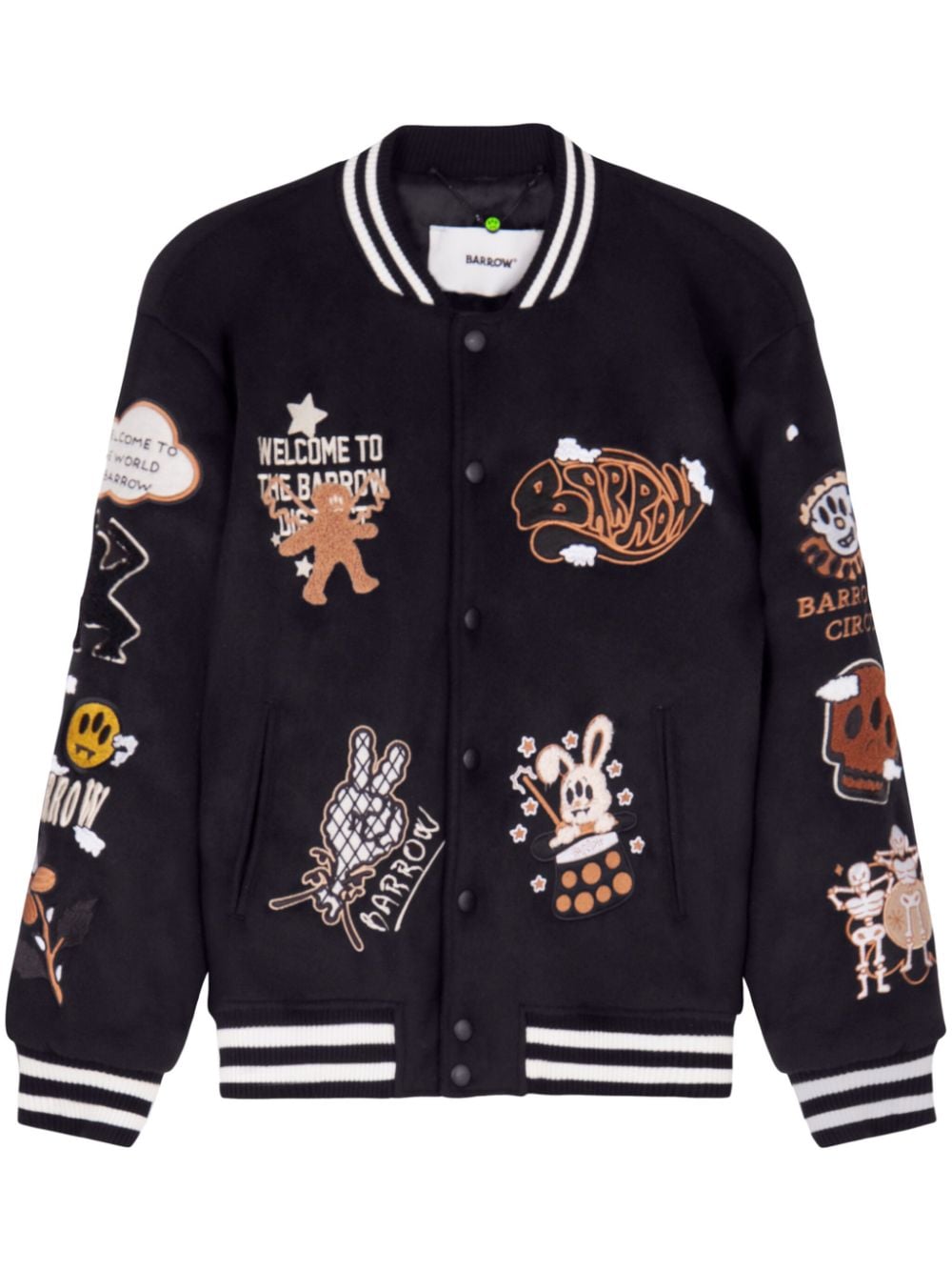 Patch bomber jacket - Black