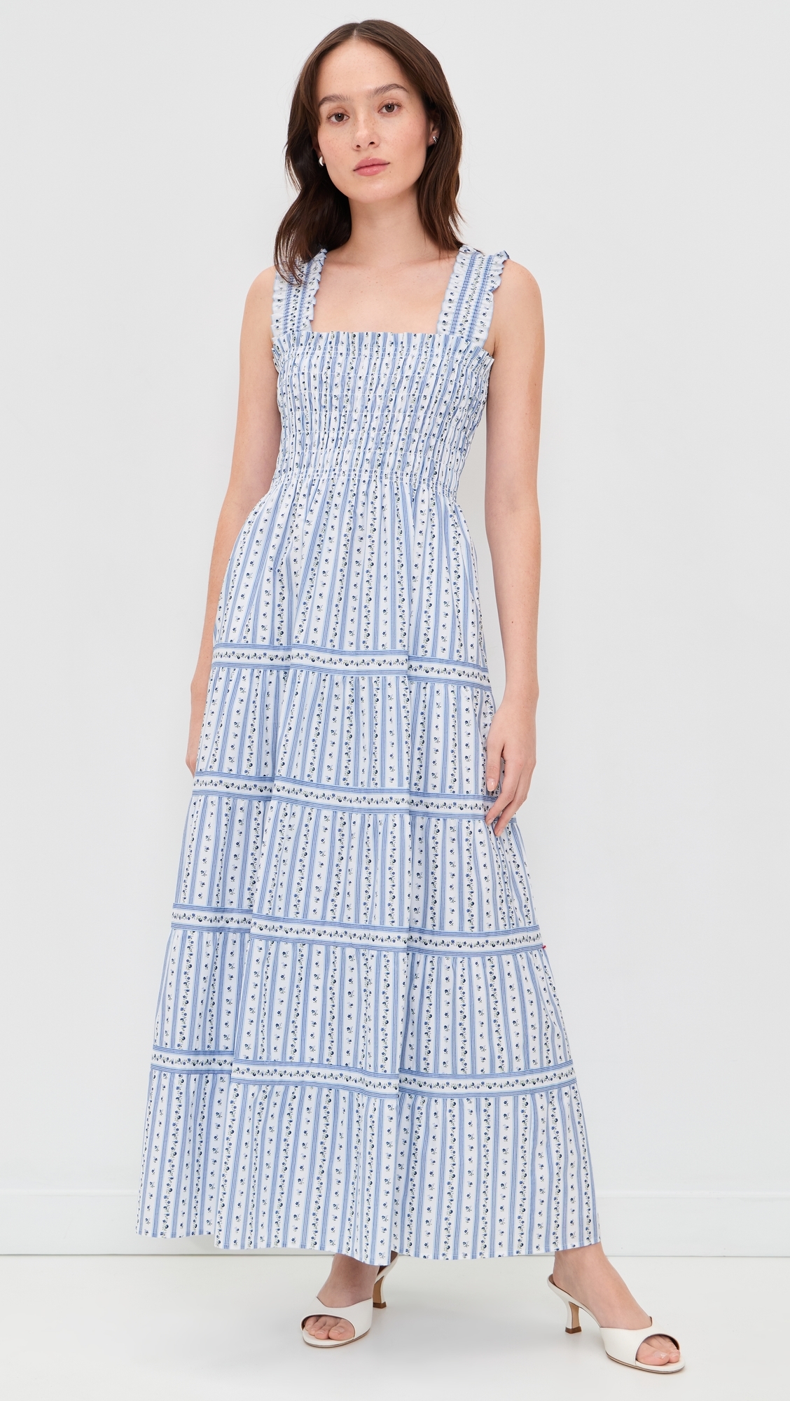 The Kimmy Maxi Dress Petal Stripe Blue