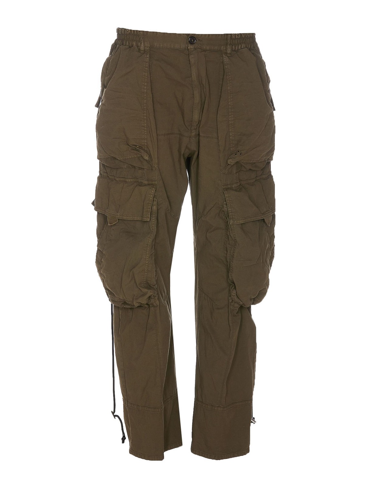 Green cargo casual trousers