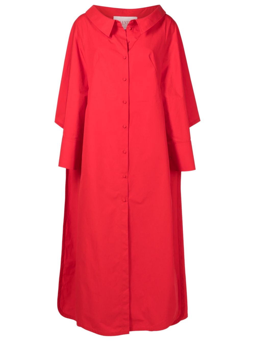 Valentino Garavani cape-detail cotton maxi dress - Red