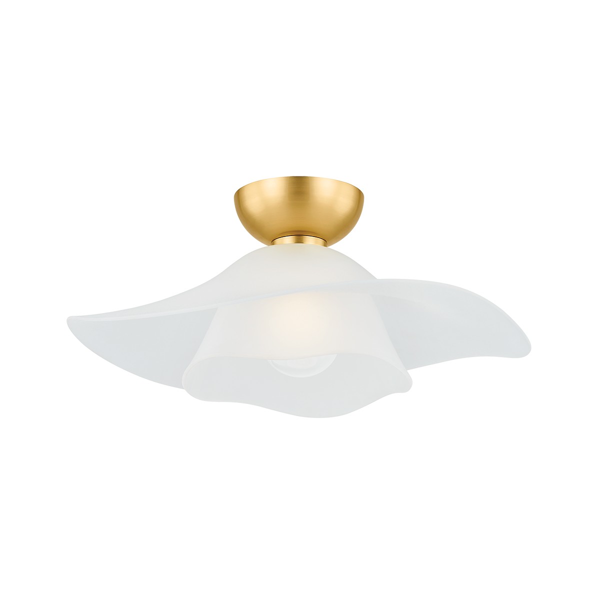 Aged Brass Flush Mount from the Netherlee Collection