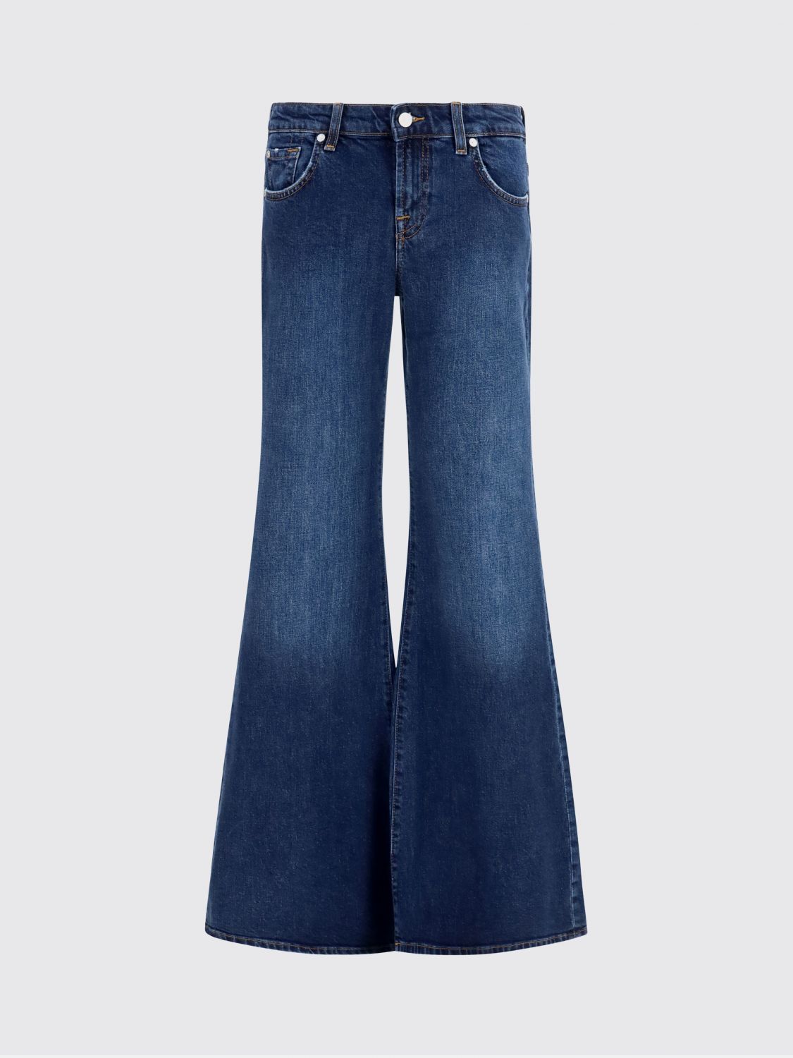 High-Waisted Flare Jeans in Stretch Denim