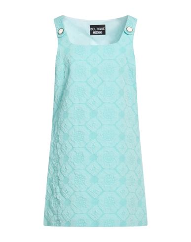 Woman Mini dress Turquoise Size 10 Cotton, Polyamide
