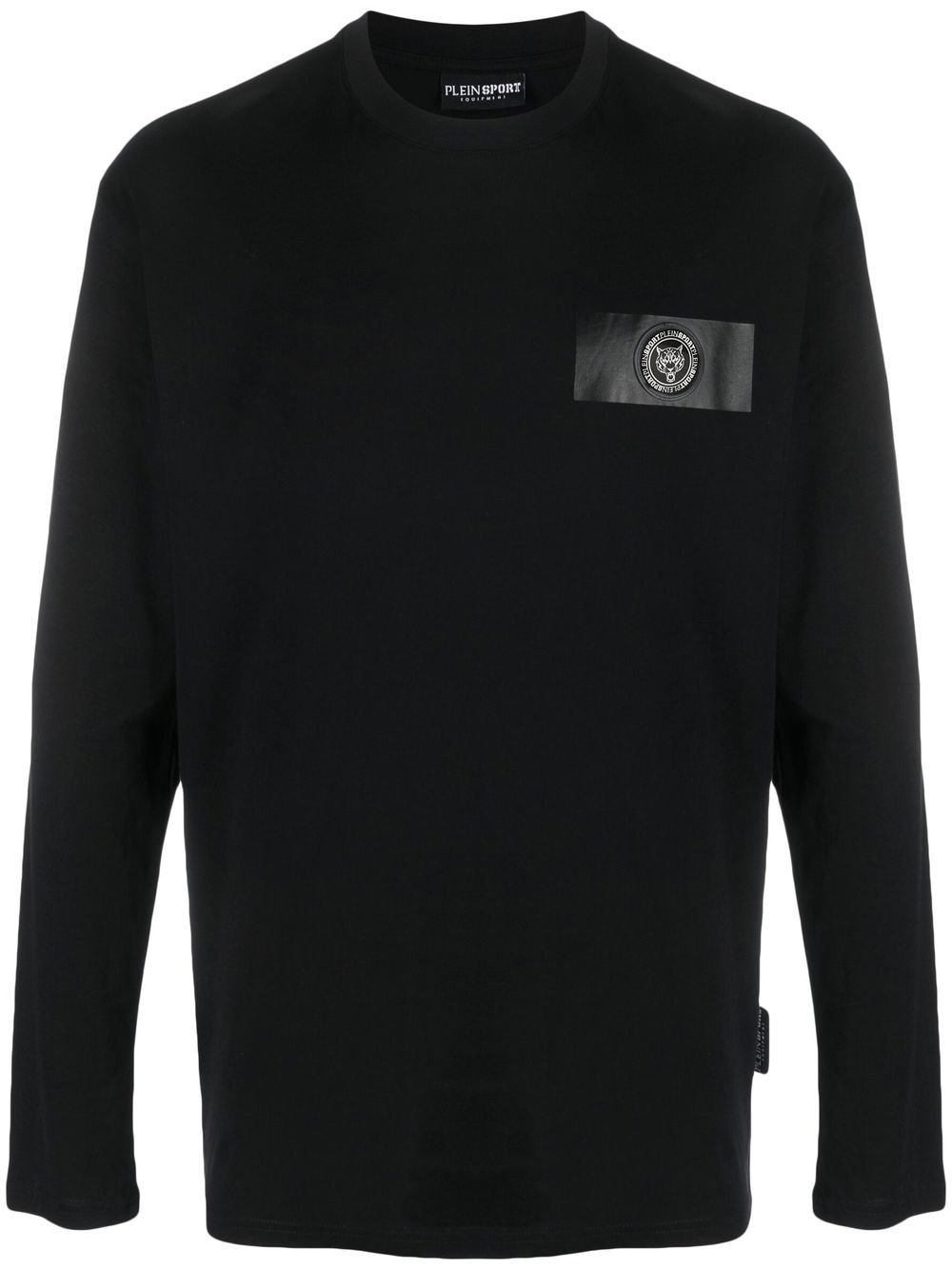Logo-patch long-sleeved T-shirt - Black