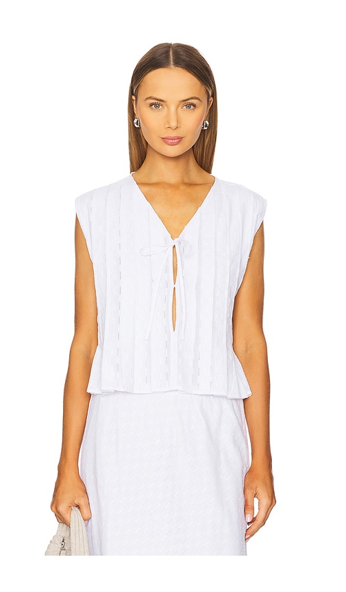 LNA Kala Eyelet Top in White. -  XS also in L, M